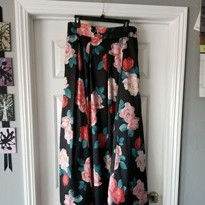 Long floral skirt